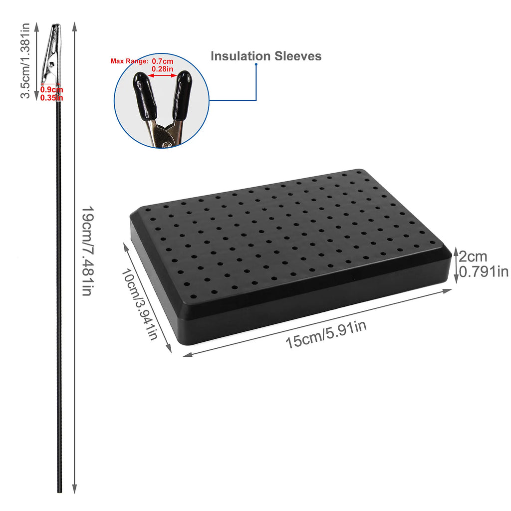 Evemodel 14X9 Holes Painting Stand Base 10pcs 20pcs Alligator Clips With Rubber Cover Set Updated Modeling Tools GJJC09