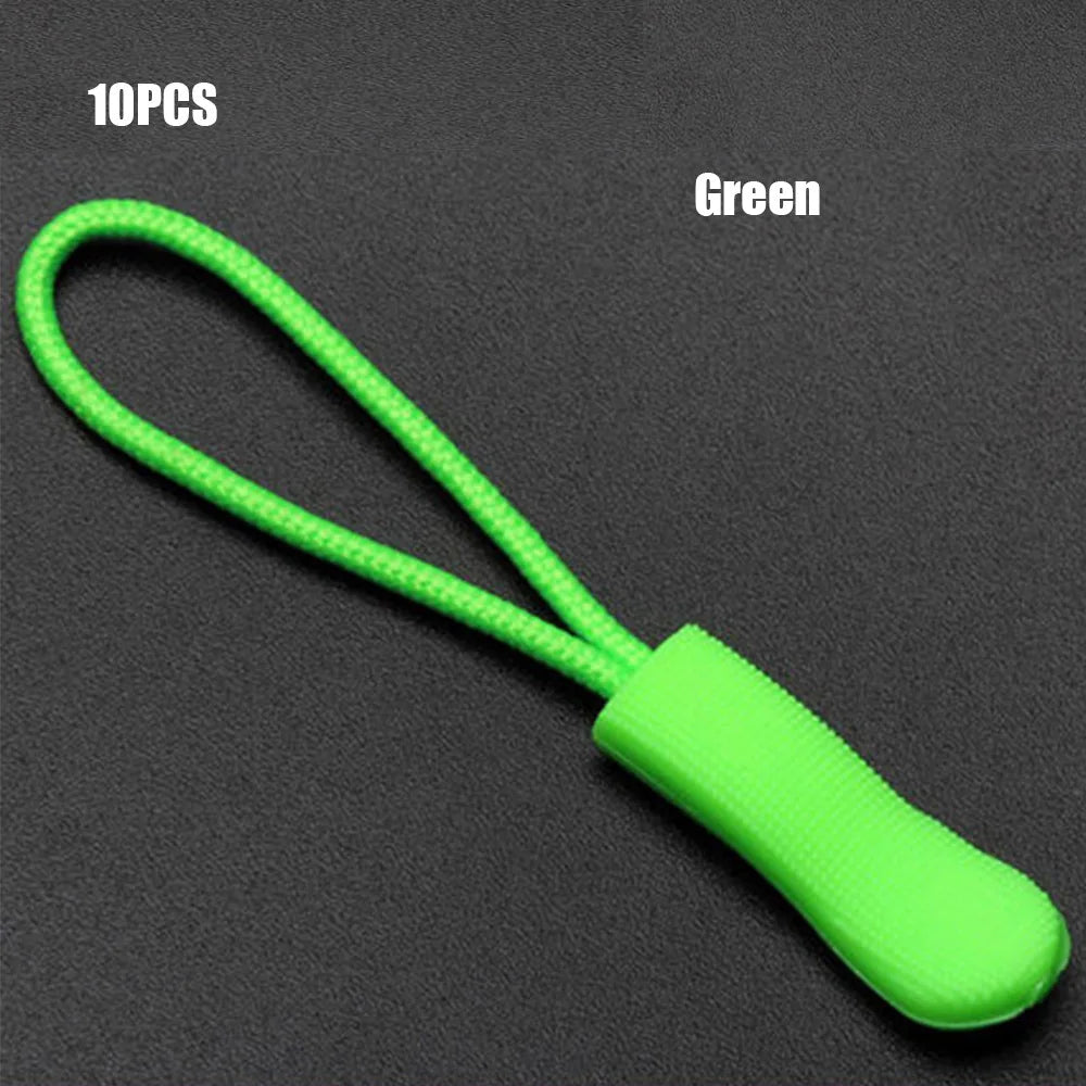 10pcs Replacement Zipper Clip Broken Buckle Zipper Pull Puller End Rope Tag Fixer Zip Cord for Travel Bag Suitcase Tent Backpack