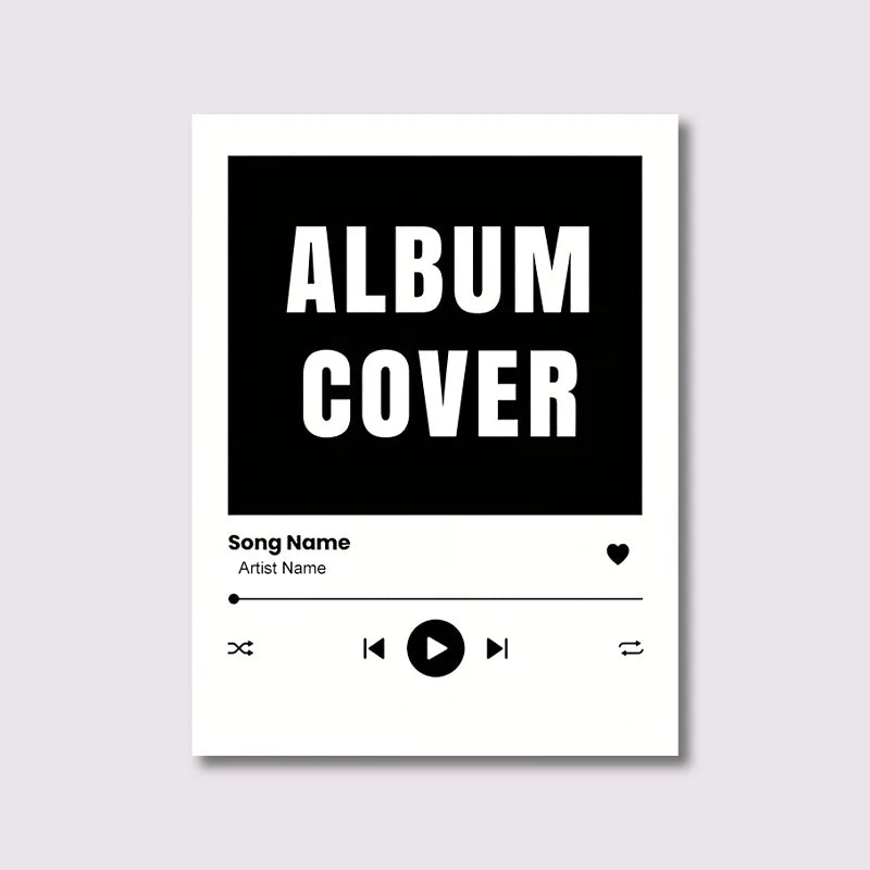 Custom Song Poster Music Wall Art Album Cover Print Music App Poster Choose Any Song Album Art  Personalized Unique Ideal Gifts