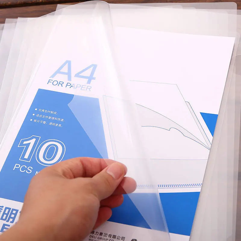 10 to 30 PCS A4 File Folder Desk Organizer Stationery Clear Folder for Documents Office school supplies