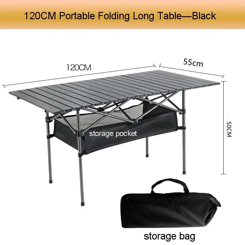 Camping Folding Table Lightweight Organizer Desk with Carrying Bag Multi-Purpose Outdoor Picnic Beach Leisure Desks Essentials