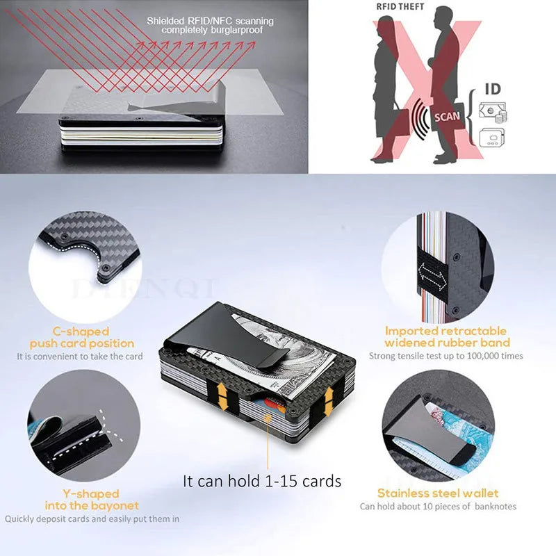 Minimalist RFID Wallet Slim Wallet for Men for Stylish Everyday