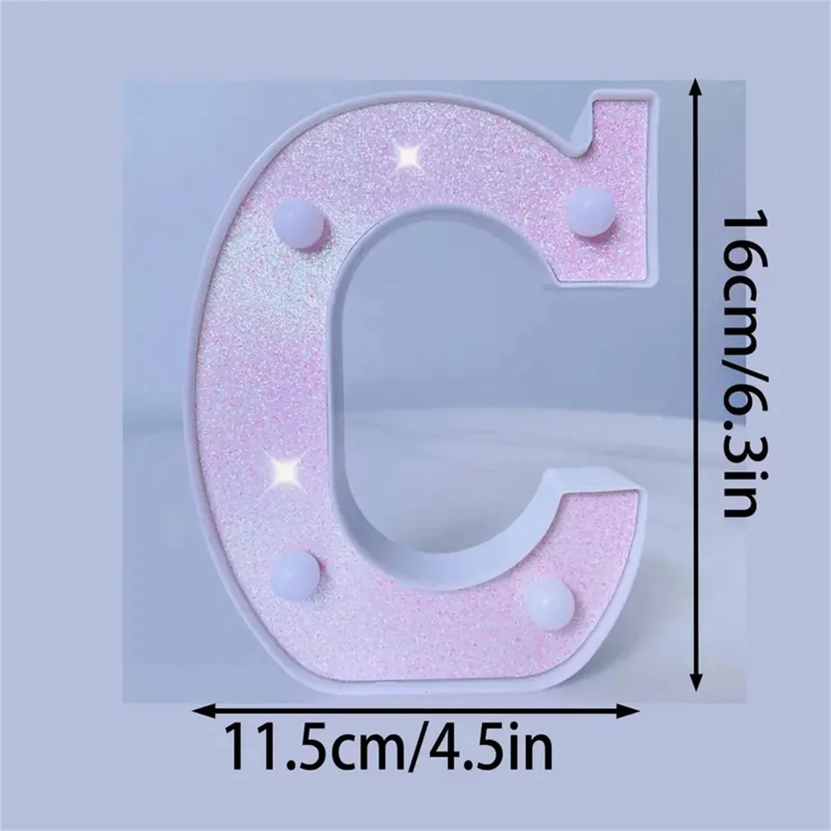 1PC Pink English letter and number lights, proposal and confession, birthday party atmosphere, surprise scene, decoration lights