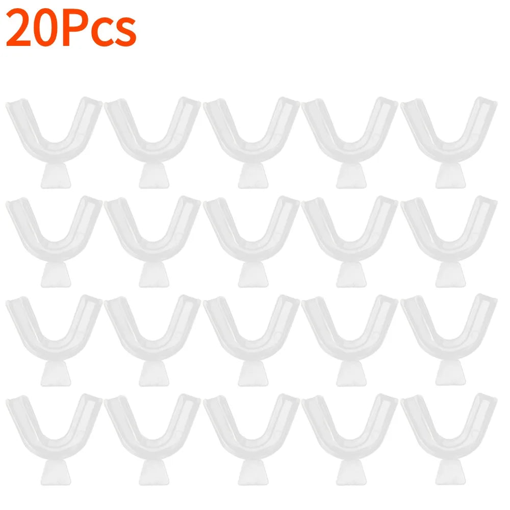 2-20Pcs Silicone Mouth Guard Teeth Protector Night Guard Mouth Tray for Bruxism Grinding Non-snoring Teeth Whitening Protection