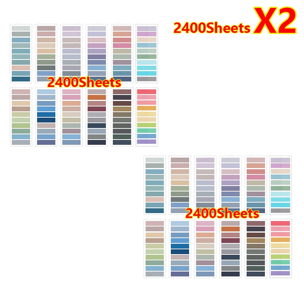 200-14400Sheets Transparent Index Creative Memo Pads Sticky Note Book Tabs Office School Stationery Self-Adhesive Stickers