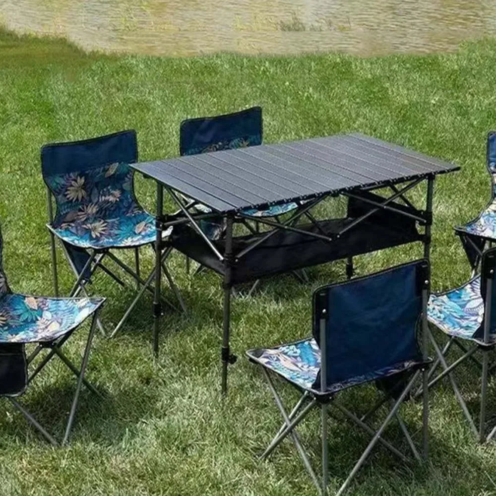 Camping Folding Table Lightweight Organizer Desk with Carrying Bag Multi-Purpose Outdoor Picnic Beach Leisure Desks Essentials