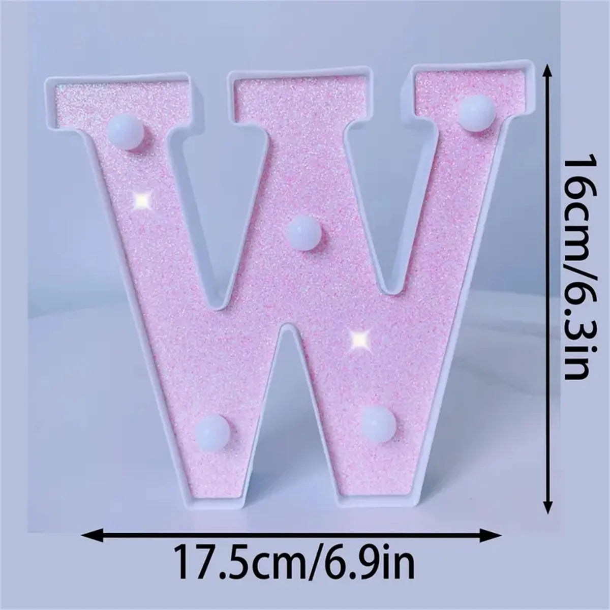 1PC Pink English letter and number lights, proposal and confession, birthday party atmosphere, surprise scene, decoration lights
