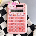 Sanrio Mini Electronic Calculator Hello Kitty Cinnamoroll Kawaii 8 Digit Calculator Portable Cartoon Office School Supplies Gift