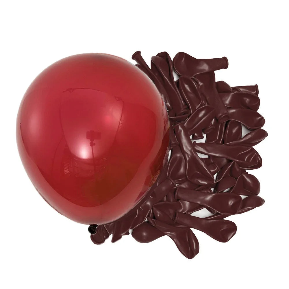 10/30/50Pcs Red Balloons Dark Wine Red Garnet Burgundy Latex Balloons for Birthday Christmas Engagement Wedding Party Decoration