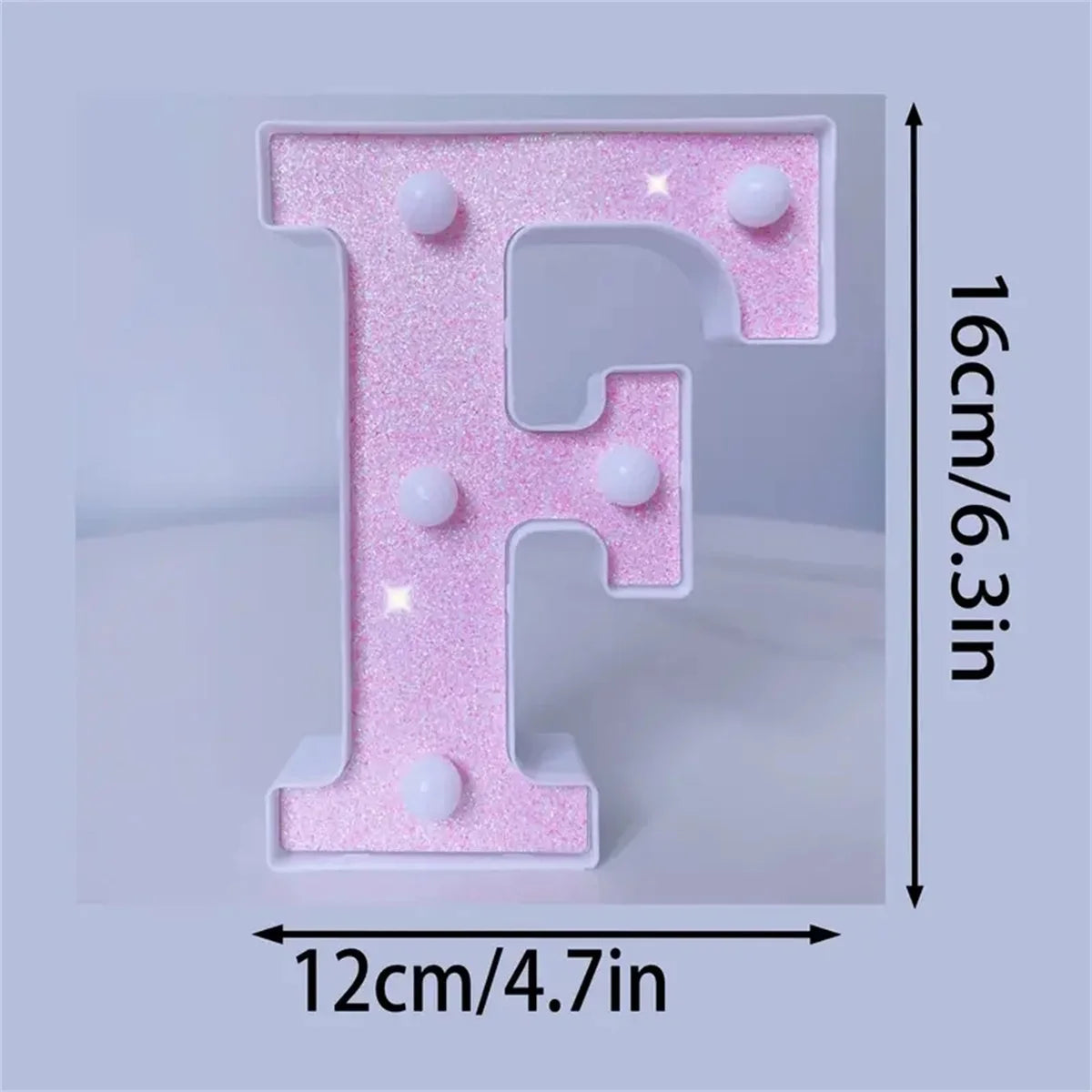 1PC Pink English letter and number lights, proposal and confession, birthday party atmosphere, surprise scene, decoration lights
