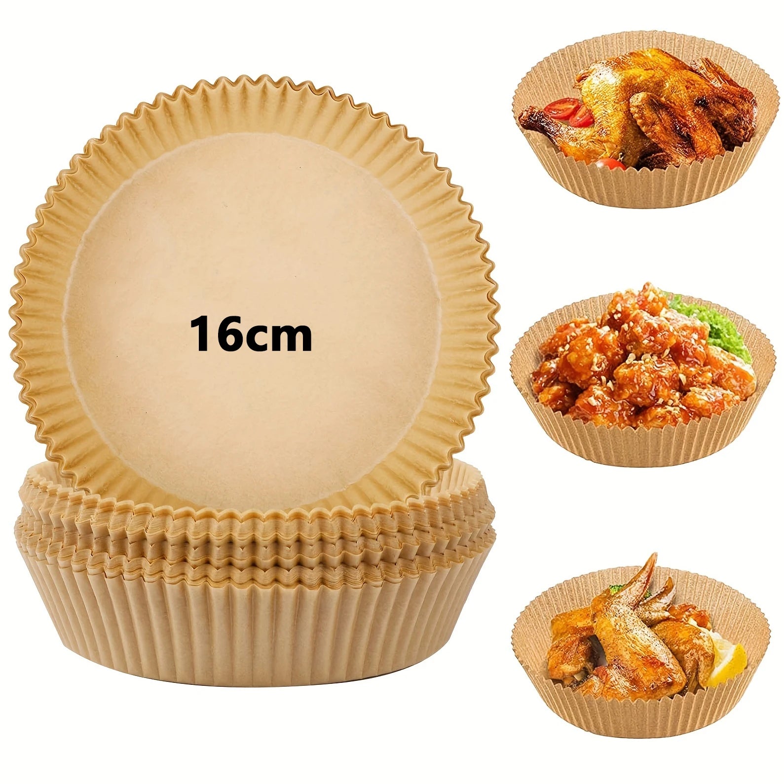 30/50/100Pcs Air Fryer Disposable Paper Non-Stick Airfryer Baking Papers Round Air-Fryer Paper Liners Paper Kitchen Accessories