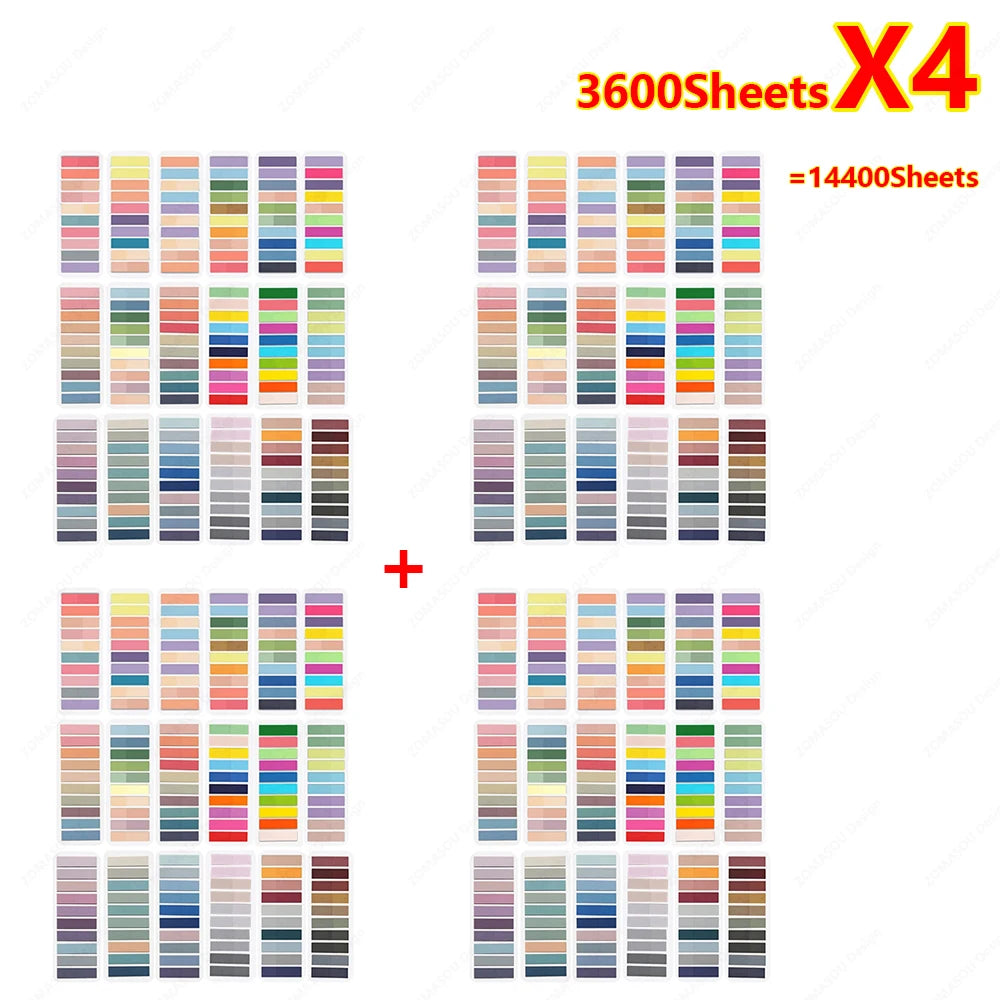 200-14400Sheets Transparent Index Creative Memo Pads Sticky Note Book Tabs Office School Stationery Self-Adhesive Stickers