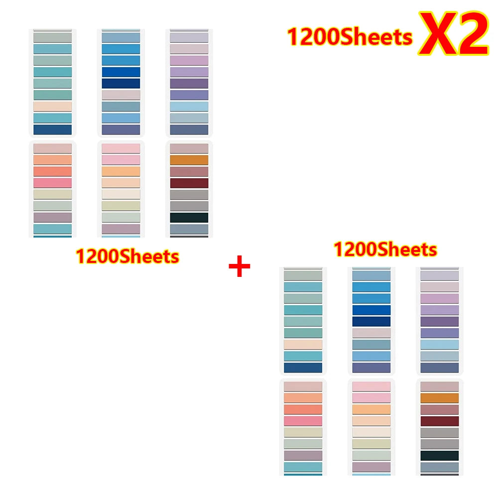 200-14400Sheets Transparent Index Creative Memo Pads Sticky Note Book Tabs Office School Stationery Self-Adhesive Stickers