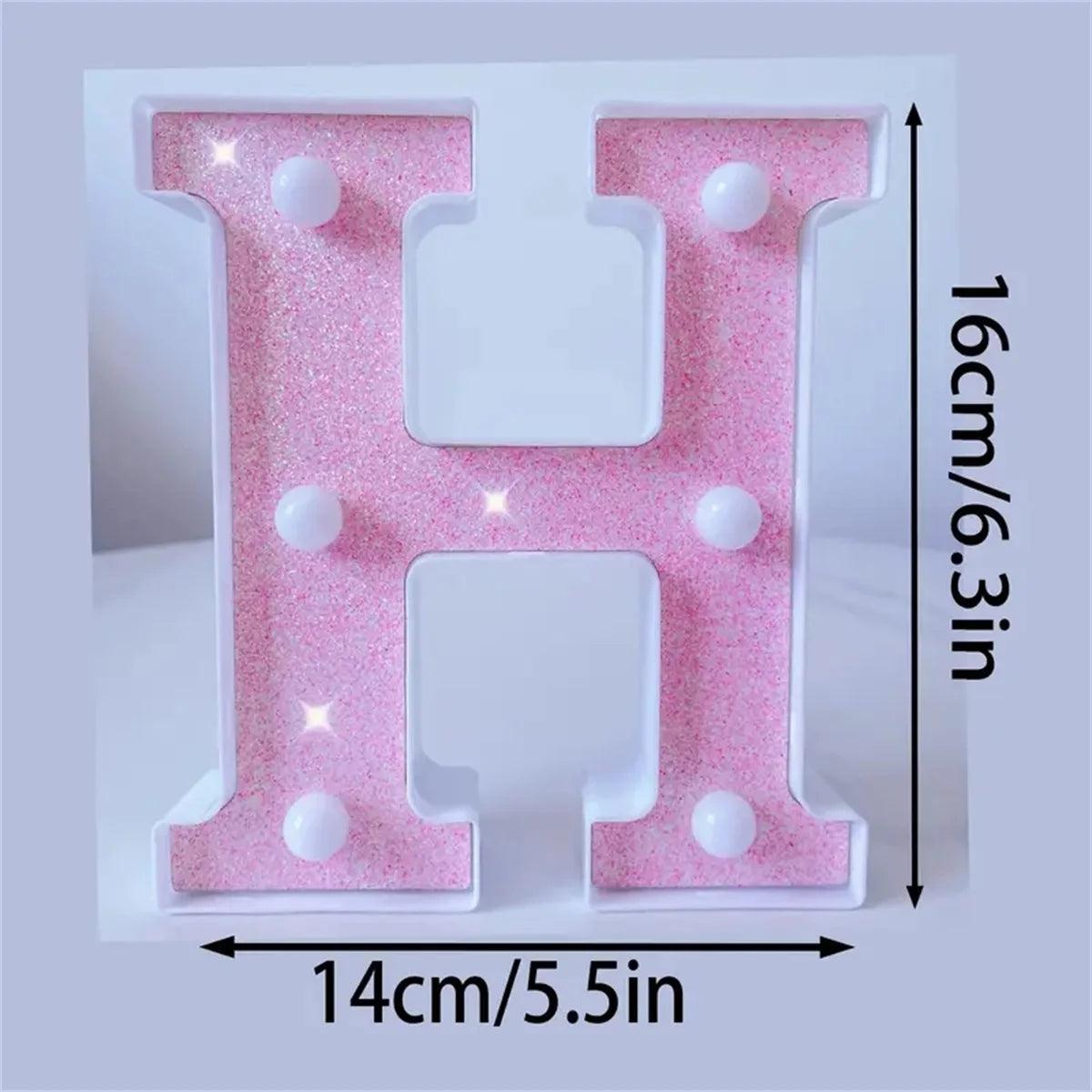 1PC Pink English letter and number lights, proposal and confession, birthday party atmosphere, surprise scene, decoration lights