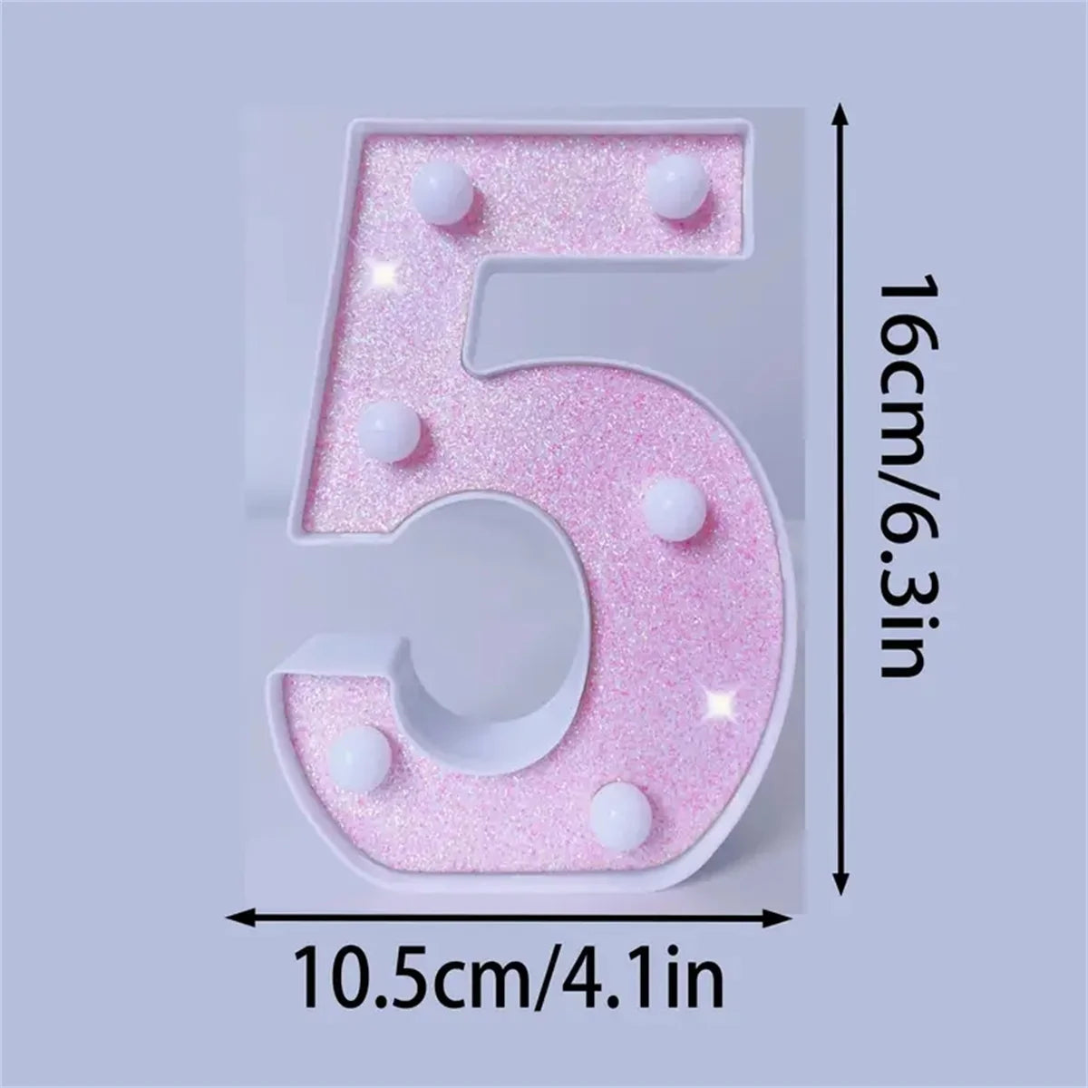 1PC Pink English letter and number lights, proposal and confession, birthday party atmosphere, surprise scene, decoration lights