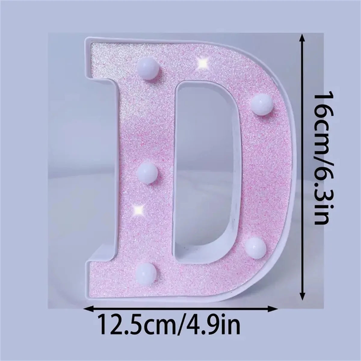 1PC Pink English letter and number lights, proposal and confession, birthday party atmosphere, surprise scene, decoration lights