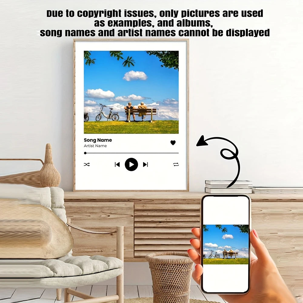 Custom Song Poster Music Wall Art Album Cover Print Music App Poster Choose Any Song Album Art  Personalized Unique Ideal Gifts