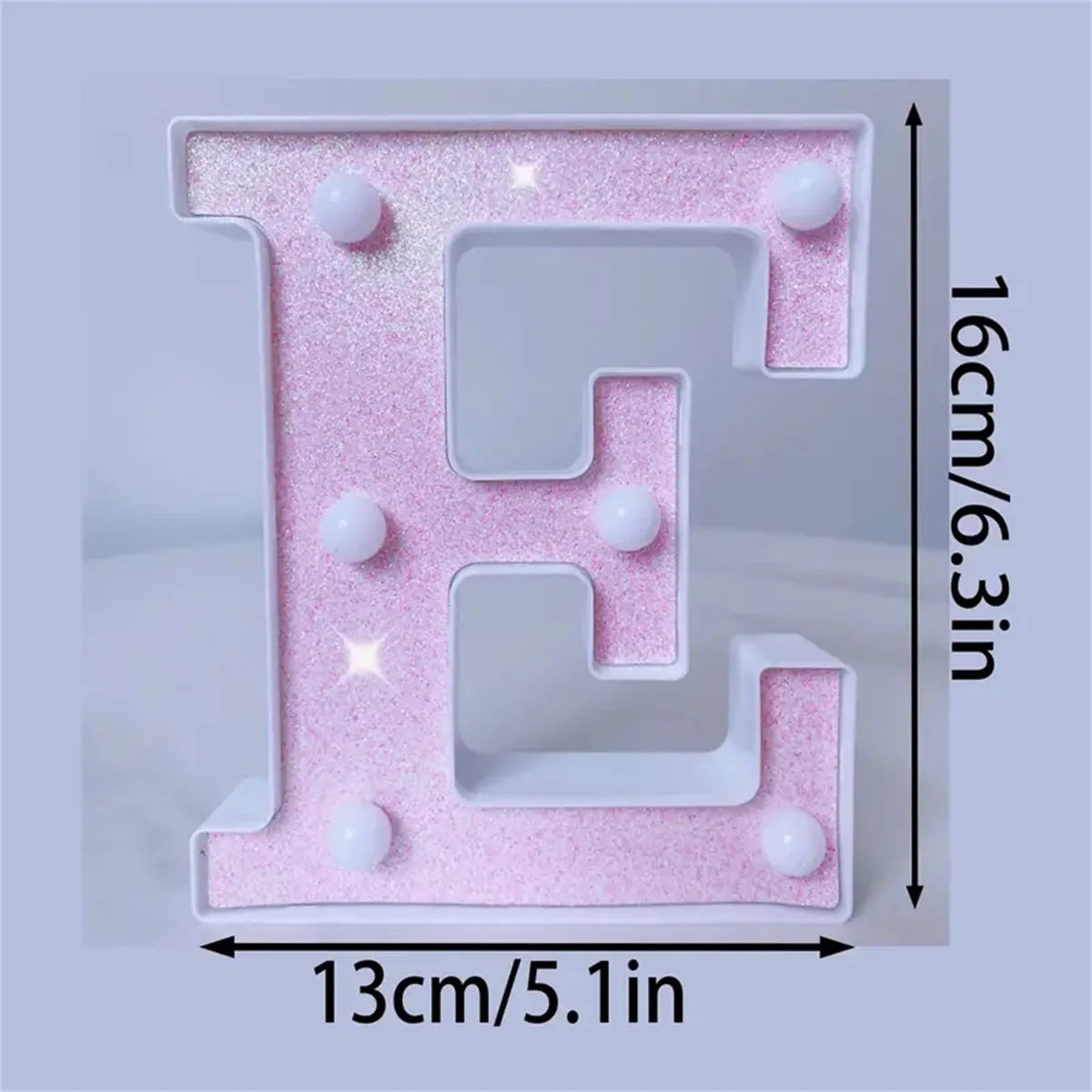 1PC Pink English letter and number lights, proposal and confession, birthday party atmosphere, surprise scene, decoration lights