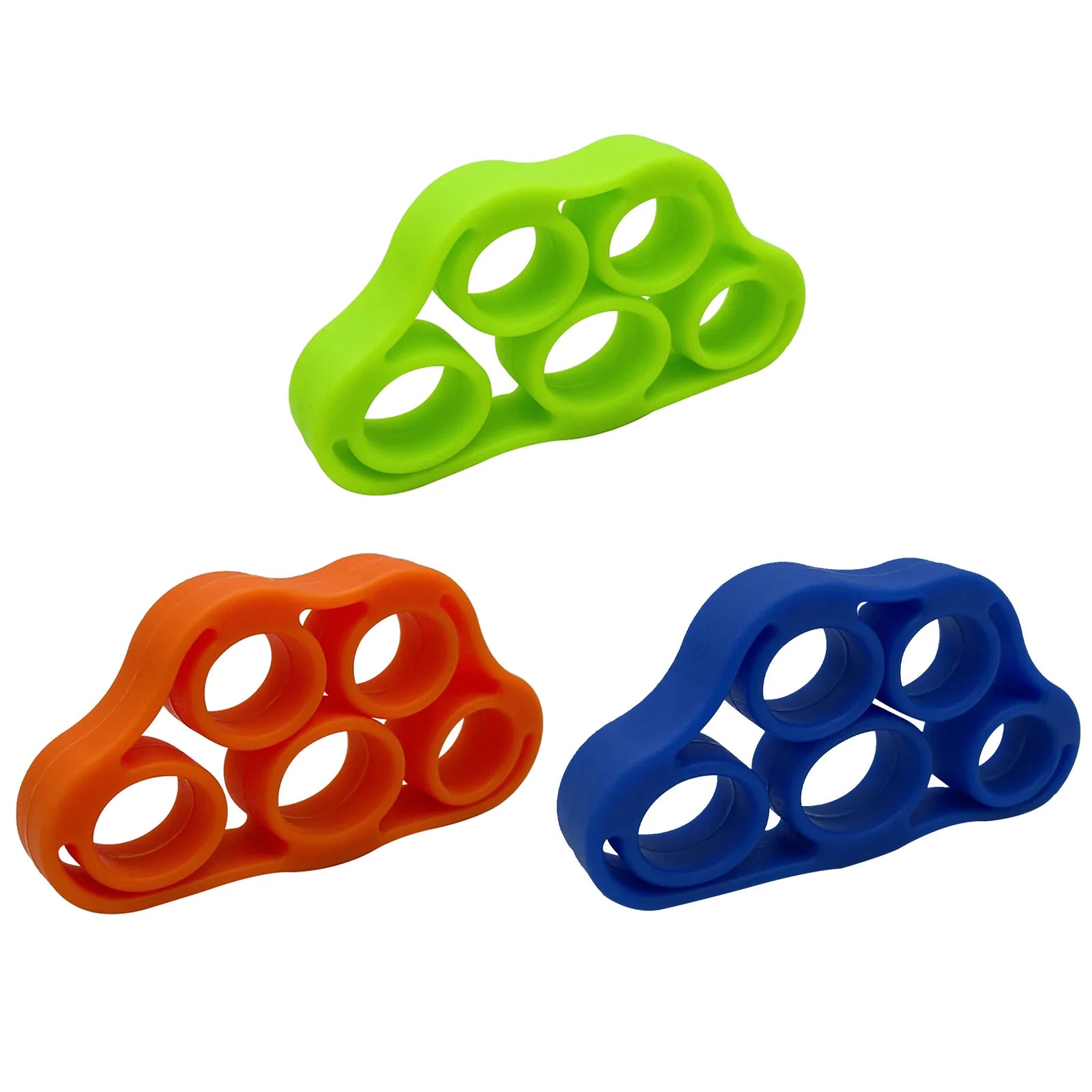 3-1PCS Silicone Finger Gripper Strengthener Trainer Elastic Hand Grip Strengthener Guitar Finger Exerciser Patient Hand Trainer