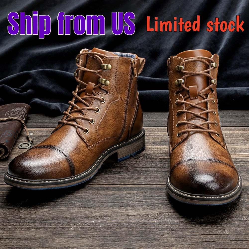 Leather Boots Men Men Boots for Stylish and Durable Wear