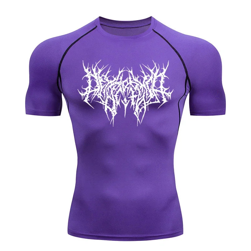 Men's T-shirt Men Running Sport T Shirt Men Compression Fitness Tops Tee Quick DryTight Training Gym Sport Running Shirts Jersey