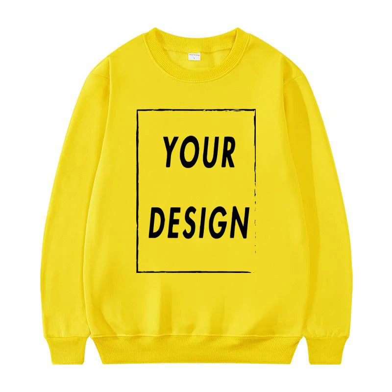 2025 New Unisex Hatless Sweatshirt Customize Your Logo Crew Neck Sweater Fashion Men's Women's Casual Sweater