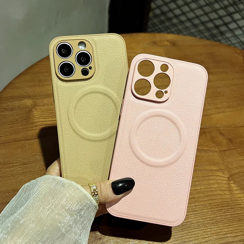 Luxury For Magsafe Personalized Name Case For iPhone 1716 15 14 13 12 11 ProMax Customized Initials Wireless Charging Gift Cover