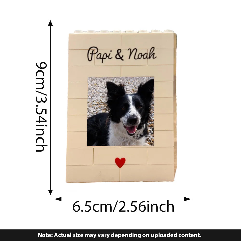 1PC Custom Pet Building Blocks - Personalized PMMA DIY Blocks with Name Custom, Creative Laser Engraved Unique Gift for Pet Love