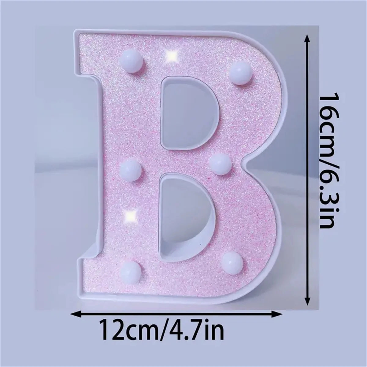 1PC Pink English letter and number lights, proposal and confession, birthday party atmosphere, surprise scene, decoration lights