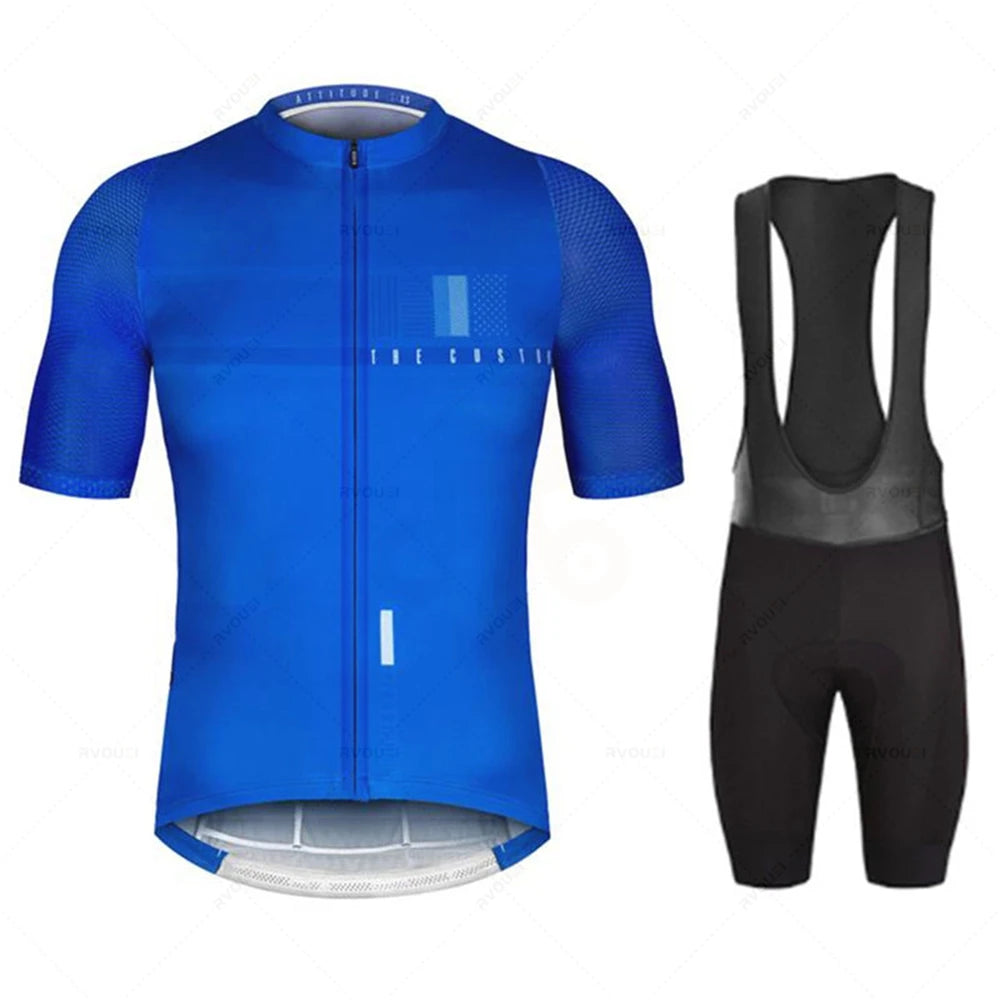 New Pro Team Cycling Jersey Men Cycling Set Bike Clothing Breathable Anti-UV Bicycle Wear/Short Sleeve Maílllot Ciclismo Hombre
