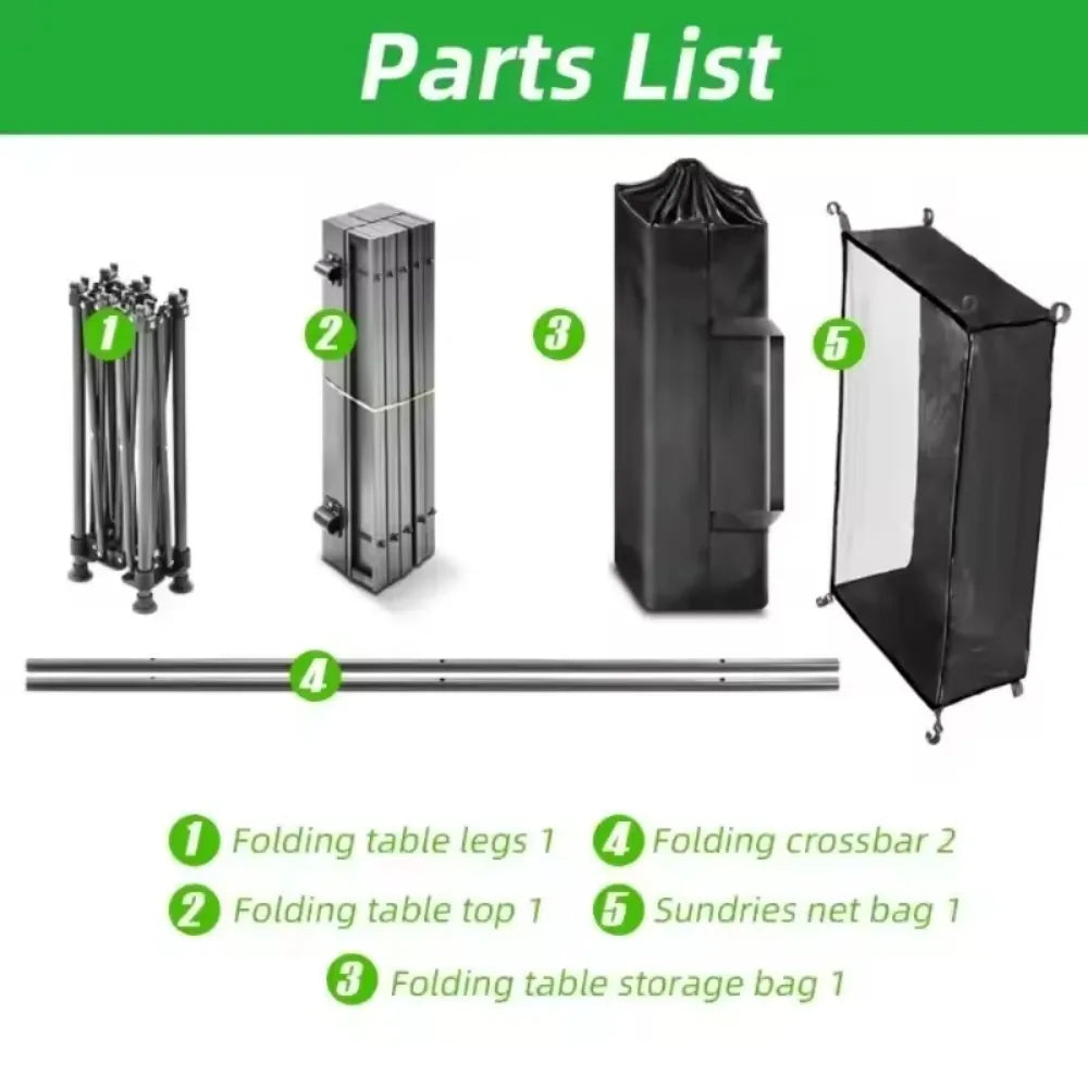 Camping Folding Table Lightweight Organizer Desk with Carrying Bag Multi-Purpose Outdoor Picnic Beach Leisure Desks Essentials