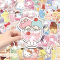 10/30/53pcs Cute Sanrio Food Cartoon Stickers Kuromi Melody Decals Kids Toy Fridge Notebook Luggage Phone Graffiti Sticker Decor