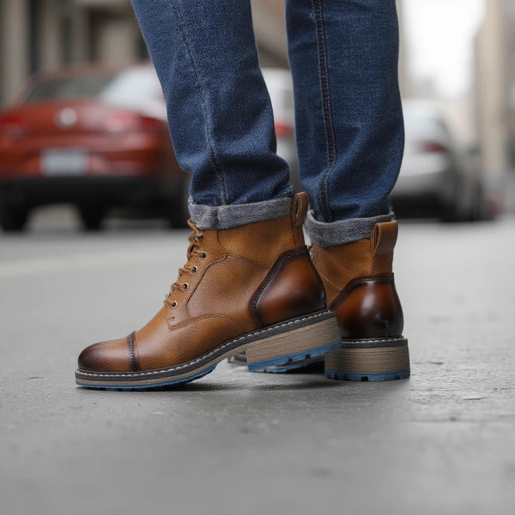 Leather Boots Men Men Boots for Stylish and Durable Wear