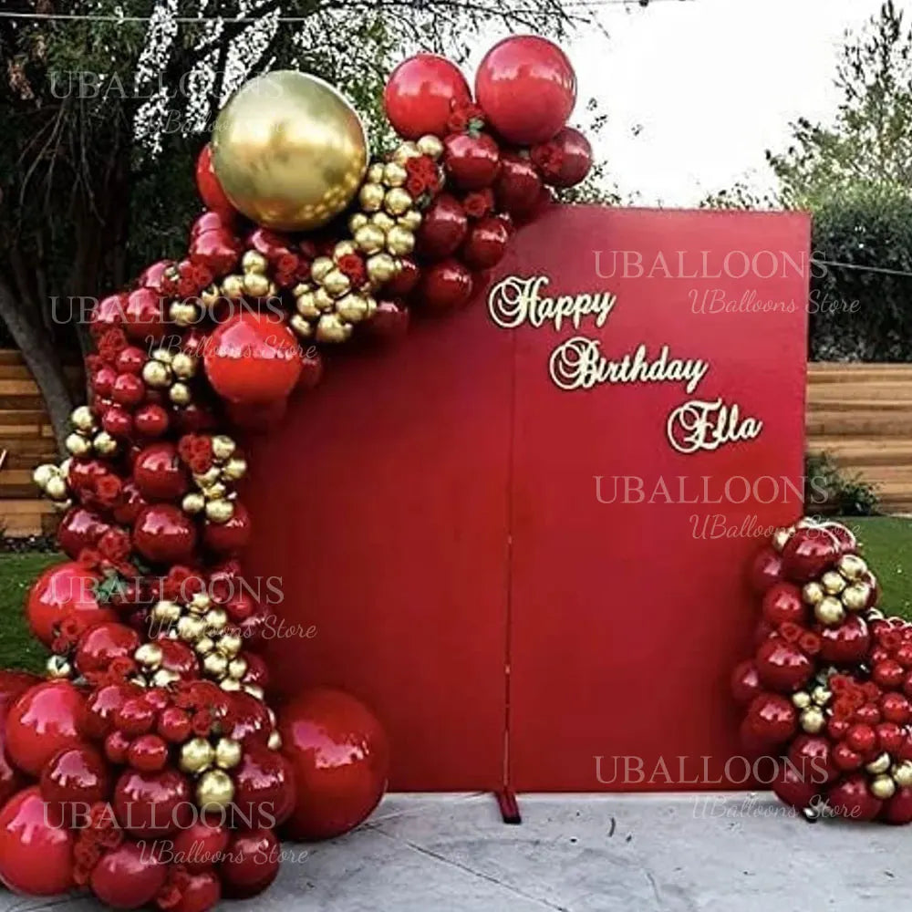 10/30/50Pcs Red Balloons Dark Wine Red Garnet Burgundy Latex Balloons for Birthday Christmas Engagement Wedding Party Decoration