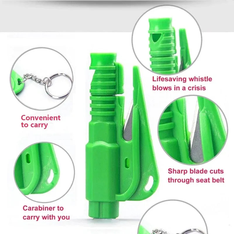 Safety Hammer with Rescue Whistle, Car Escape Tool,2-in-1 Window Breaker Seatbelt Cutter, Compact Emergency Escape Tool for Car