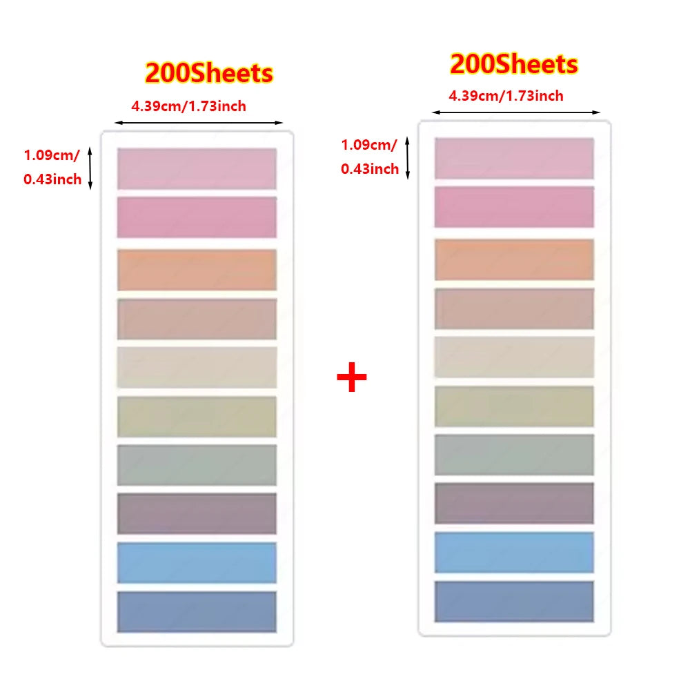 200-14400Sheets Transparent Index Creative Memo Pads Sticky Note Book Tabs Office School Stationery Self-Adhesive Stickers