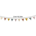 Pennant Banner Flags Nursery Bunting Banner Flags Washable Cotton Fabric Triangle Pennant Garlands for Living Room and Bedroom