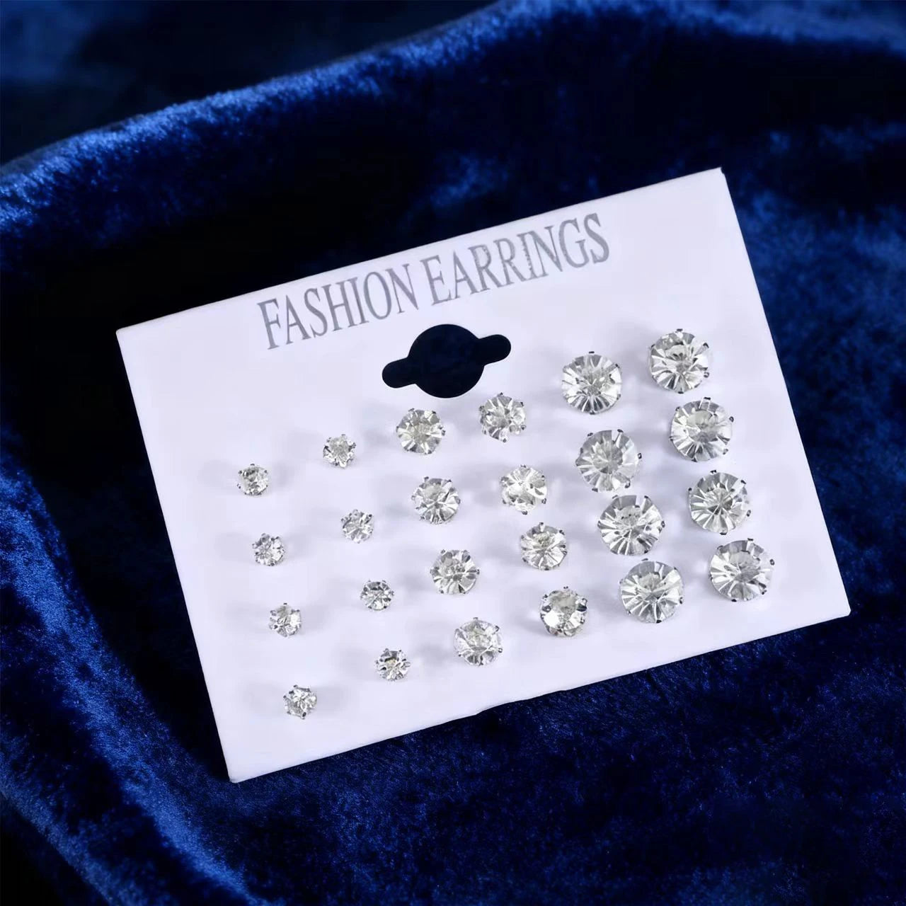 New 12 pairs/set white glossy round earrings for both men and women