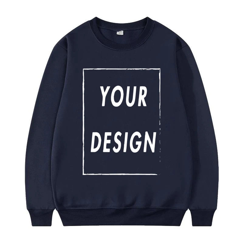 2025 New Unisex Hatless Sweatshirt Customize Your Logo Crew Neck Sweater Fashion Men's Women's Casual Sweater