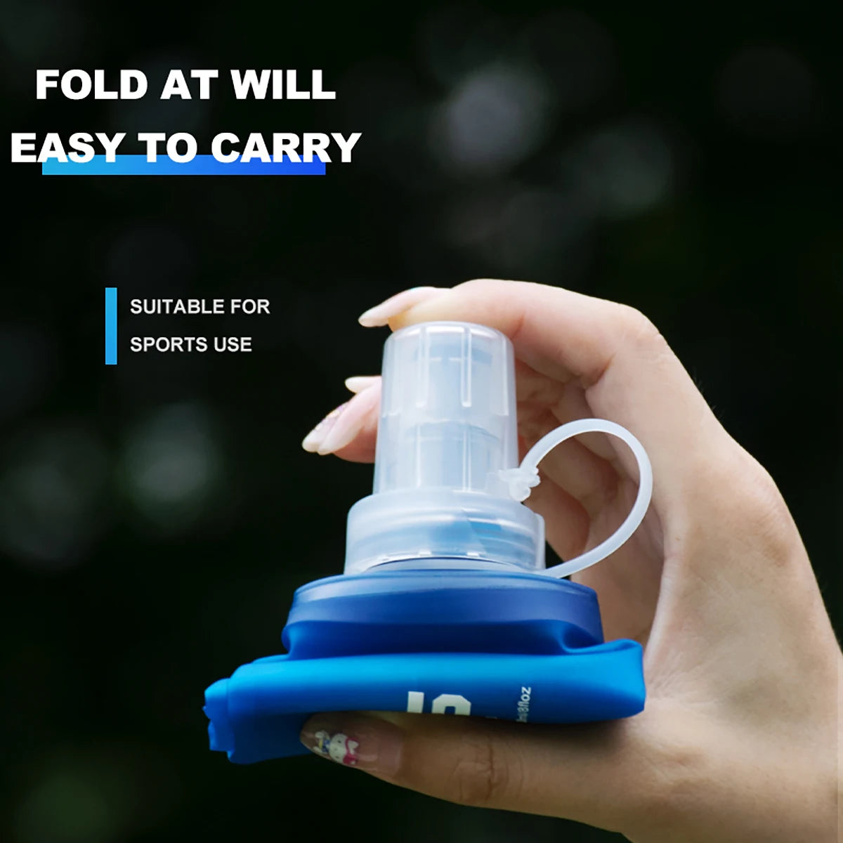 WRELS Camping Soft Water Bottle Drinking Sport Folding Bag Flask Outdoor Running Hydration Pack Waist Bicycle BPA Free