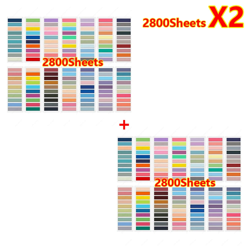200-14400Sheets Transparent Index Creative Memo Pads Sticky Note Book Tabs Office School Stationery Self-Adhesive Stickers