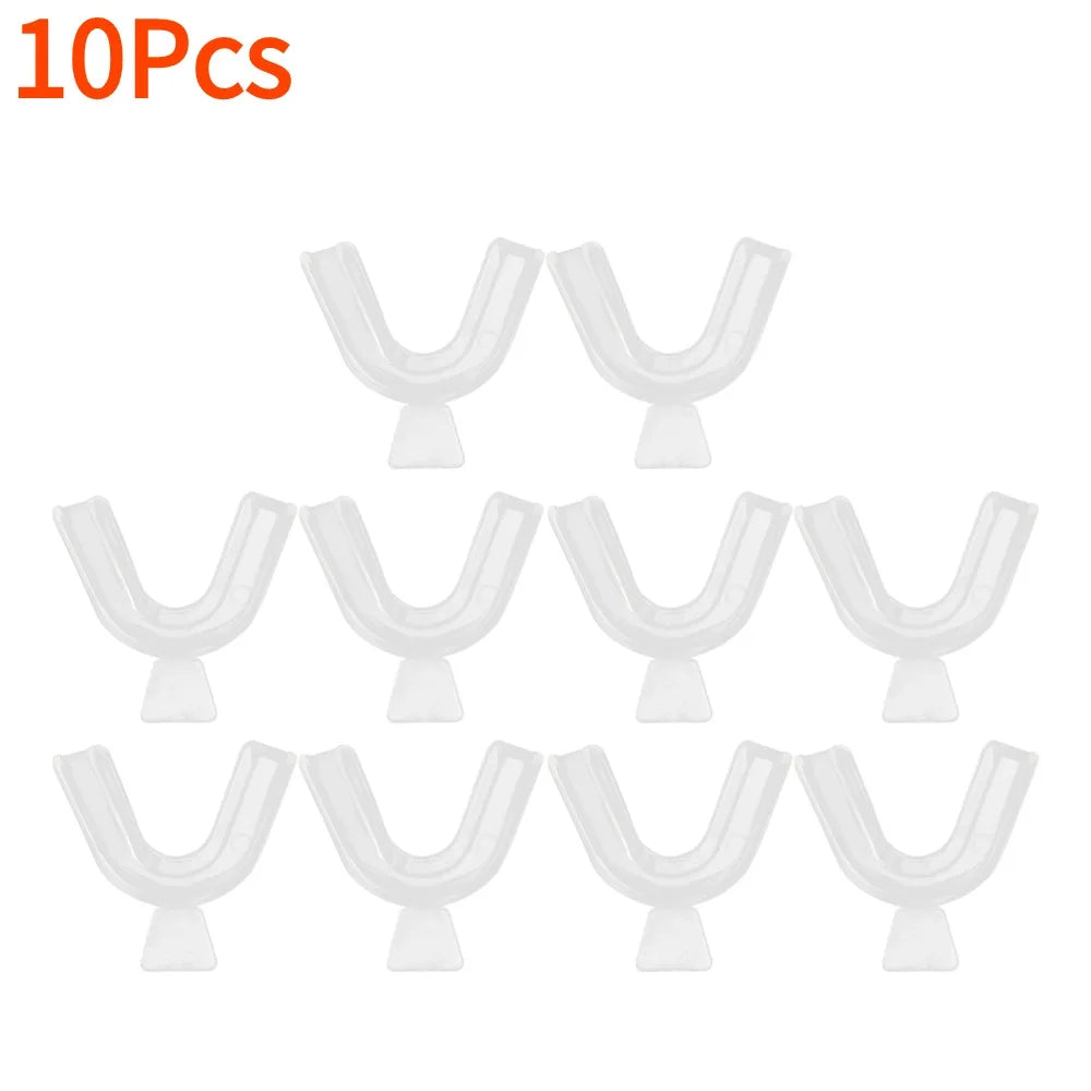 2-20Pcs Silicone Mouth Guard Teeth Protector Night Guard Mouth Tray for Bruxism Grinding Non-snoring Teeth Whitening Protection