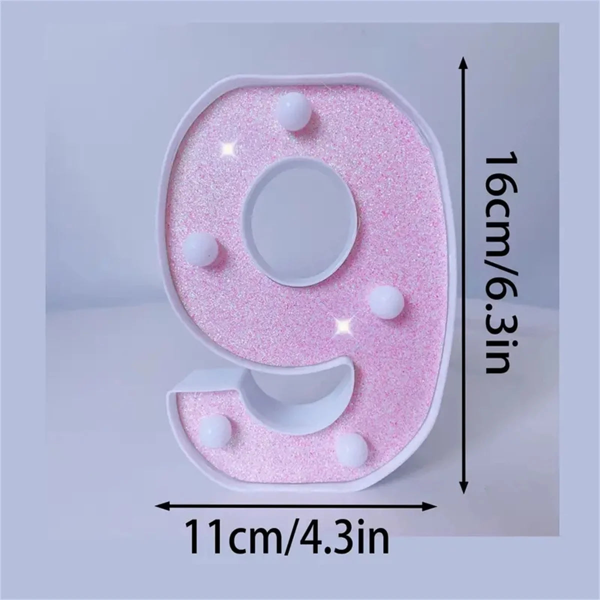 1PC Pink English letter and number lights, proposal and confession, birthday party atmosphere, surprise scene, decoration lights