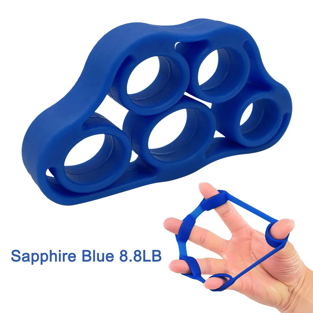 3-1PCS Silicone Finger Gripper Strengthener Trainer Elastic Hand Grip Strengthener Guitar Finger Exerciser Patient Hand Trainer