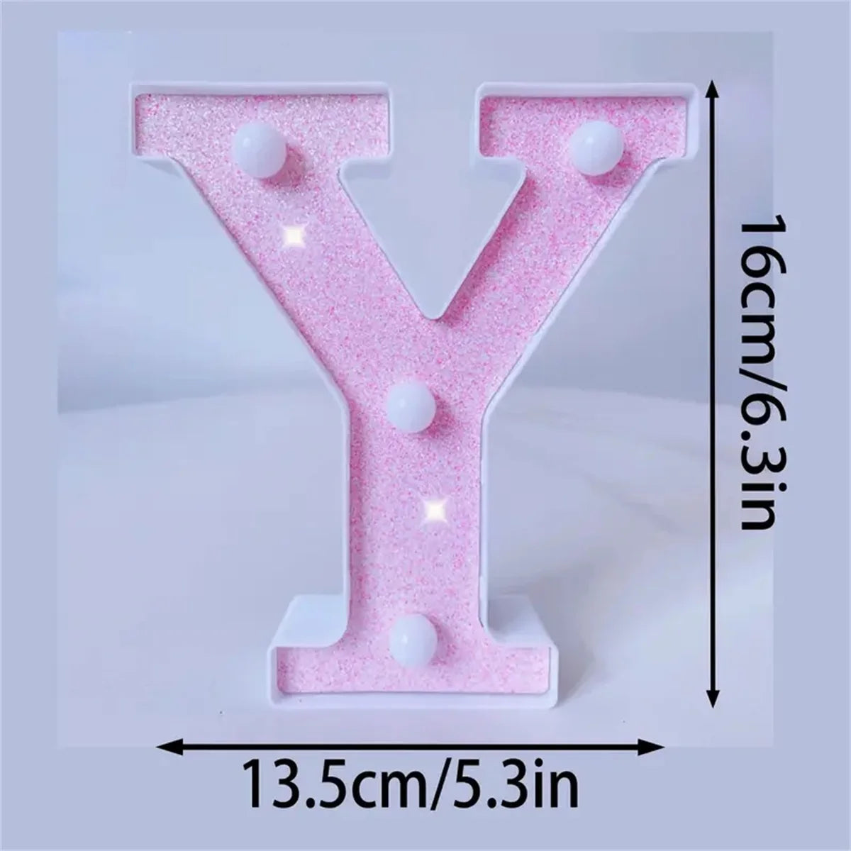 1PC Pink English letter and number lights, proposal and confession, birthday party atmosphere, surprise scene, decoration lights