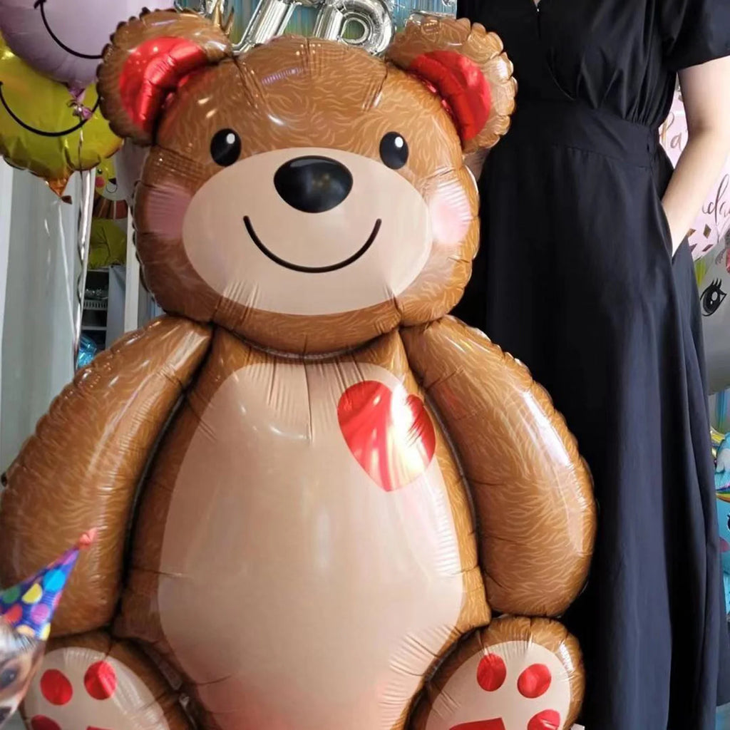 1pc Large Bear Foil Balloon - Birthday Wedding Party Decoration, Huge Aluminum Film Balloon for Event Background