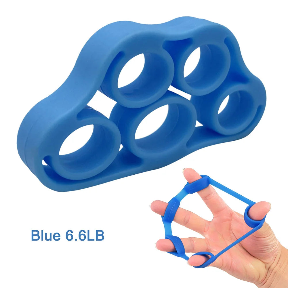3-1PCS Silicone Finger Gripper Strengthener Trainer Elastic Hand Grip Strengthener Guitar Finger Exerciser Patient Hand Trainer