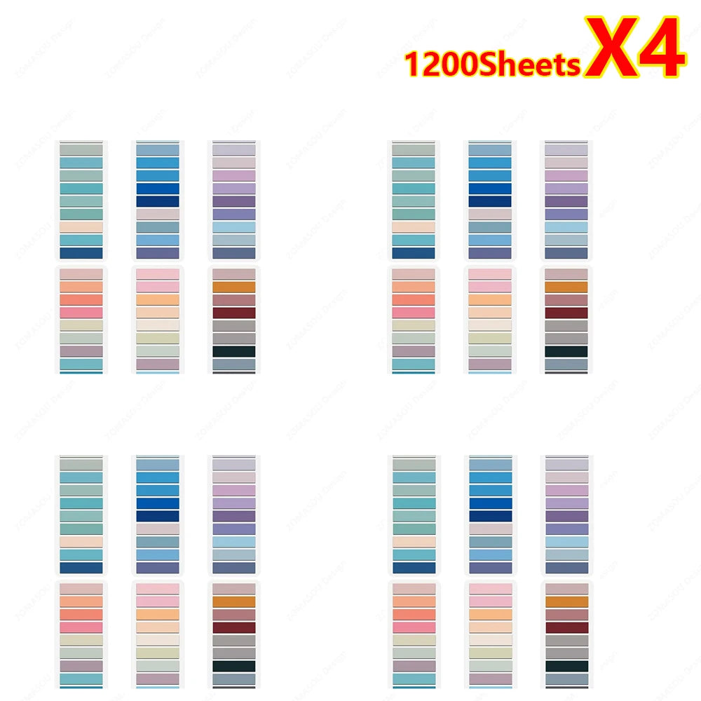200-14400Sheets Transparent Index Creative Memo Pads Sticky Note Book Tabs Office School Stationery Self-Adhesive Stickers