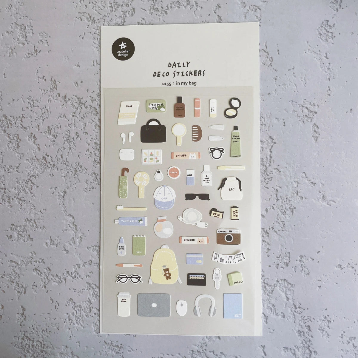 Korean Import Original Suatelier Collection Kawaii Daily Stickers Scrapbooking Diy Journal Stationery Sticker Deco Art Supplies