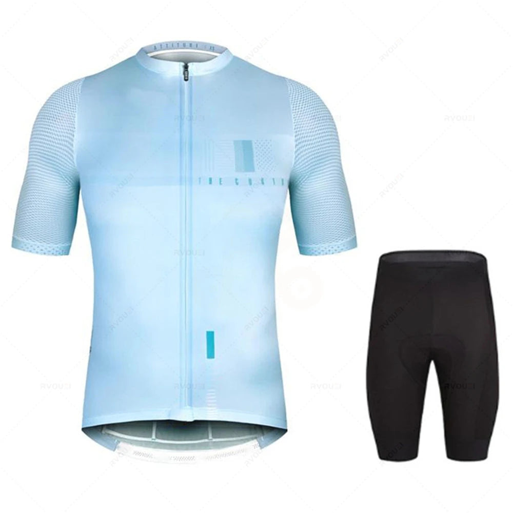 New Pro Team Cycling Jersey Men Cycling Set Bike Clothing Breathable Anti-UV Bicycle Wear/Short Sleeve Maílllot Ciclismo Hombre